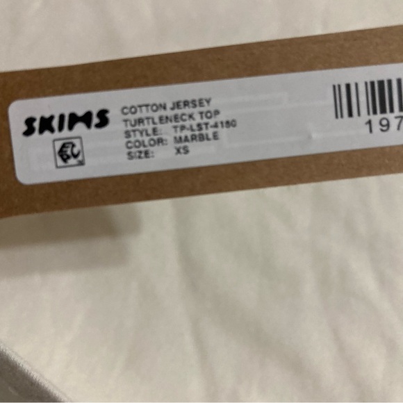 SKIMS Cotton Jersey Turtleneck XS - Picture 3 of 3